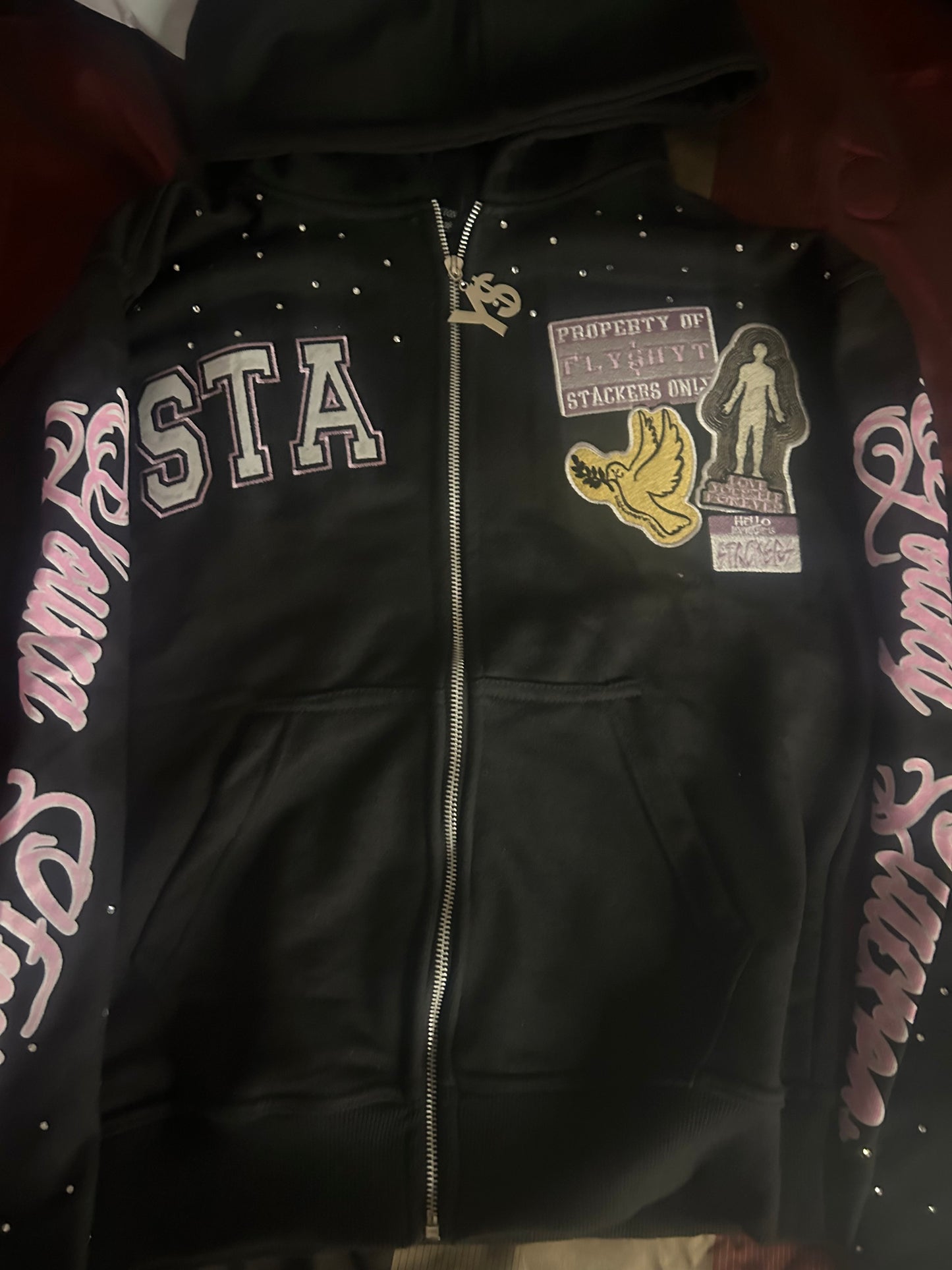 Blacky Pink “$TA” Zip Up